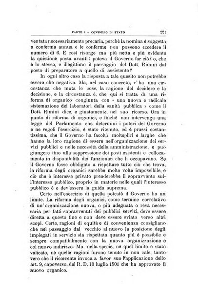 La giustizia amministrativa raccolta di decisioni e pareri del Consiglio di Stato, decisioni della Corte dei conti, sentenze della Cassazione di Roma, e decisioni delle Giunte provinciali amministrative