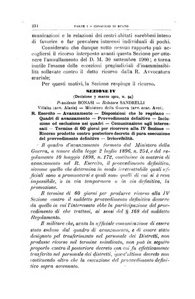 La giustizia amministrativa raccolta di decisioni e pareri del Consiglio di Stato, decisioni della Corte dei conti, sentenze della Cassazione di Roma, e decisioni delle Giunte provinciali amministrative