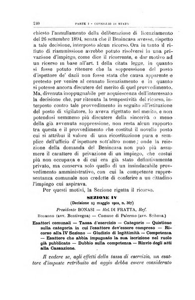 La giustizia amministrativa raccolta di decisioni e pareri del Consiglio di Stato, decisioni della Corte dei conti, sentenze della Cassazione di Roma, e decisioni delle Giunte provinciali amministrative