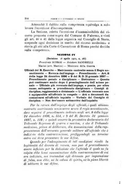 La giustizia amministrativa raccolta di decisioni e pareri del Consiglio di Stato, decisioni della Corte dei conti, sentenze della Cassazione di Roma, e decisioni delle Giunte provinciali amministrative