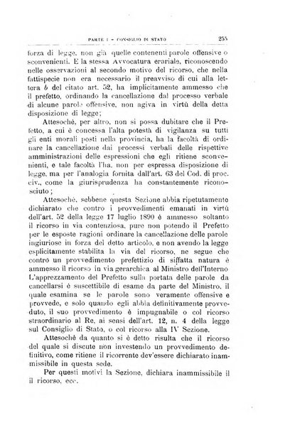 La giustizia amministrativa raccolta di decisioni e pareri del Consiglio di Stato, decisioni della Corte dei conti, sentenze della Cassazione di Roma, e decisioni delle Giunte provinciali amministrative