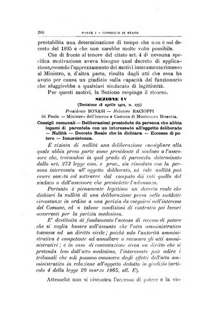 La giustizia amministrativa raccolta di decisioni e pareri del Consiglio di Stato, decisioni della Corte dei conti, sentenze della Cassazione di Roma, e decisioni delle Giunte provinciali amministrative