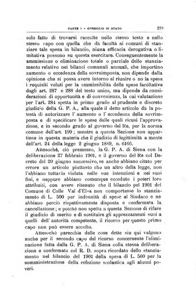 La giustizia amministrativa raccolta di decisioni e pareri del Consiglio di Stato, decisioni della Corte dei conti, sentenze della Cassazione di Roma, e decisioni delle Giunte provinciali amministrative