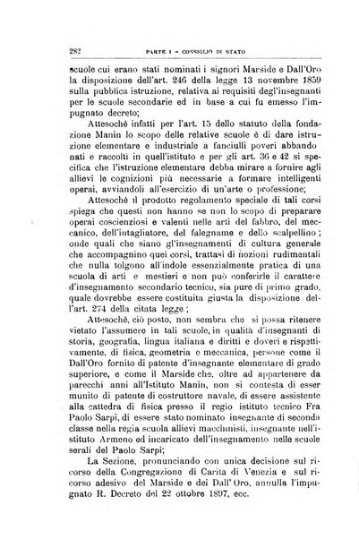 La giustizia amministrativa raccolta di decisioni e pareri del Consiglio di Stato, decisioni della Corte dei conti, sentenze della Cassazione di Roma, e decisioni delle Giunte provinciali amministrative