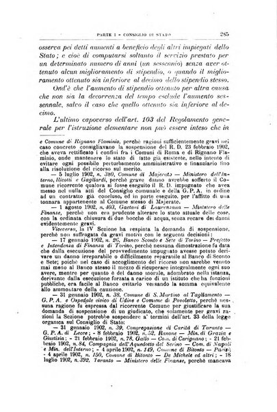 La giustizia amministrativa raccolta di decisioni e pareri del Consiglio di Stato, decisioni della Corte dei conti, sentenze della Cassazione di Roma, e decisioni delle Giunte provinciali amministrative