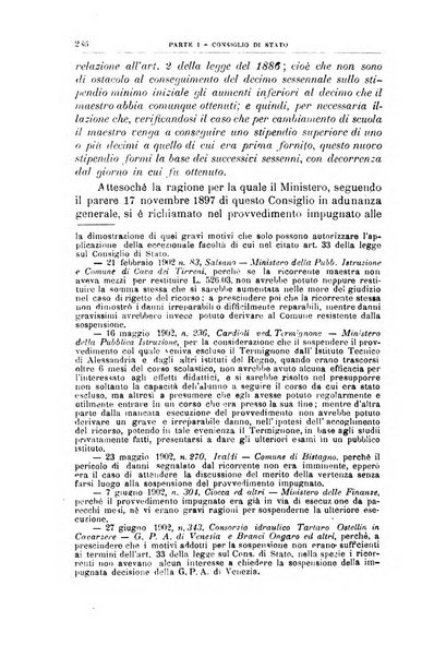 La giustizia amministrativa raccolta di decisioni e pareri del Consiglio di Stato, decisioni della Corte dei conti, sentenze della Cassazione di Roma, e decisioni delle Giunte provinciali amministrative