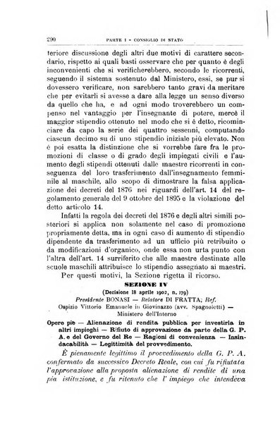 La giustizia amministrativa raccolta di decisioni e pareri del Consiglio di Stato, decisioni della Corte dei conti, sentenze della Cassazione di Roma, e decisioni delle Giunte provinciali amministrative