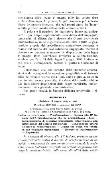 La giustizia amministrativa raccolta di decisioni e pareri del Consiglio di Stato, decisioni della Corte dei conti, sentenze della Cassazione di Roma, e decisioni delle Giunte provinciali amministrative