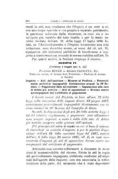 La giustizia amministrativa raccolta di decisioni e pareri del Consiglio di Stato, decisioni della Corte dei conti, sentenze della Cassazione di Roma, e decisioni delle Giunte provinciali amministrative