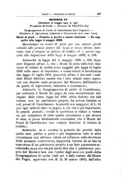 La giustizia amministrativa raccolta di decisioni e pareri del Consiglio di Stato, decisioni della Corte dei conti, sentenze della Cassazione di Roma, e decisioni delle Giunte provinciali amministrative