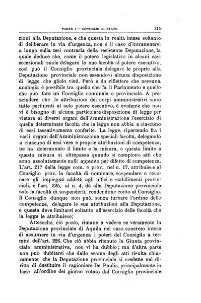 La giustizia amministrativa raccolta di decisioni e pareri del Consiglio di Stato, decisioni della Corte dei conti, sentenze della Cassazione di Roma, e decisioni delle Giunte provinciali amministrative