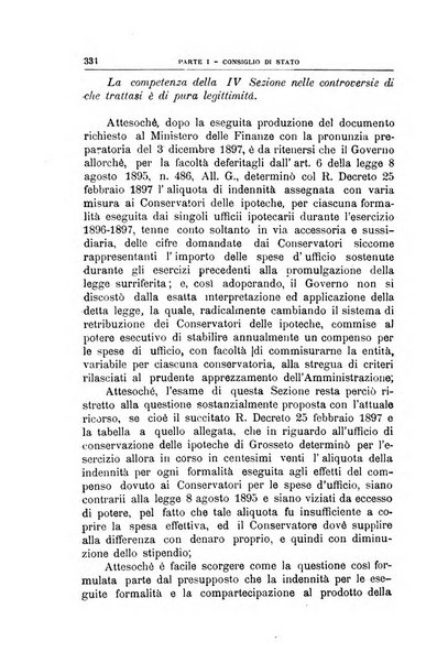 La giustizia amministrativa raccolta di decisioni e pareri del Consiglio di Stato, decisioni della Corte dei conti, sentenze della Cassazione di Roma, e decisioni delle Giunte provinciali amministrative