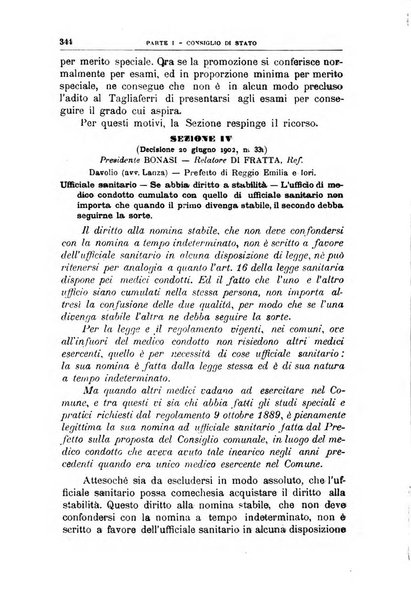 La giustizia amministrativa raccolta di decisioni e pareri del Consiglio di Stato, decisioni della Corte dei conti, sentenze della Cassazione di Roma, e decisioni delle Giunte provinciali amministrative