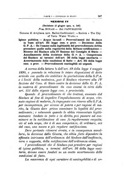 La giustizia amministrativa raccolta di decisioni e pareri del Consiglio di Stato, decisioni della Corte dei conti, sentenze della Cassazione di Roma, e decisioni delle Giunte provinciali amministrative