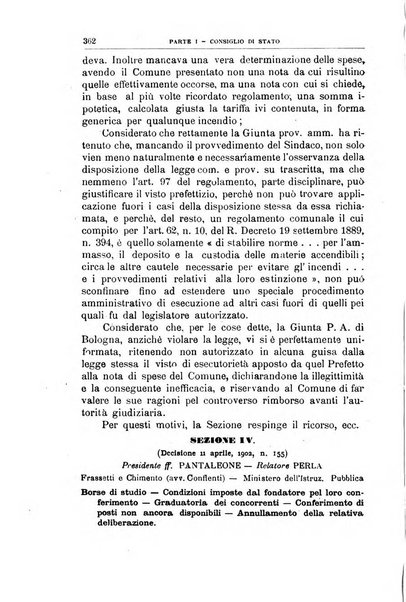 La giustizia amministrativa raccolta di decisioni e pareri del Consiglio di Stato, decisioni della Corte dei conti, sentenze della Cassazione di Roma, e decisioni delle Giunte provinciali amministrative