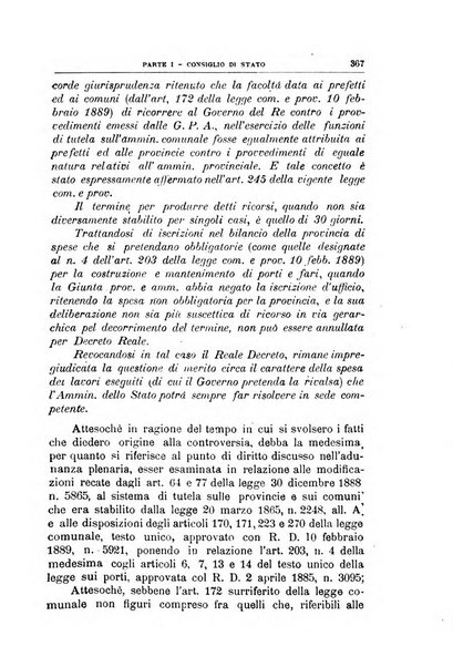 La giustizia amministrativa raccolta di decisioni e pareri del Consiglio di Stato, decisioni della Corte dei conti, sentenze della Cassazione di Roma, e decisioni delle Giunte provinciali amministrative