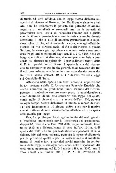 La giustizia amministrativa raccolta di decisioni e pareri del Consiglio di Stato, decisioni della Corte dei conti, sentenze della Cassazione di Roma, e decisioni delle Giunte provinciali amministrative