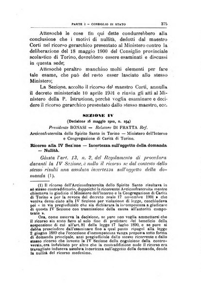 La giustizia amministrativa raccolta di decisioni e pareri del Consiglio di Stato, decisioni della Corte dei conti, sentenze della Cassazione di Roma, e decisioni delle Giunte provinciali amministrative