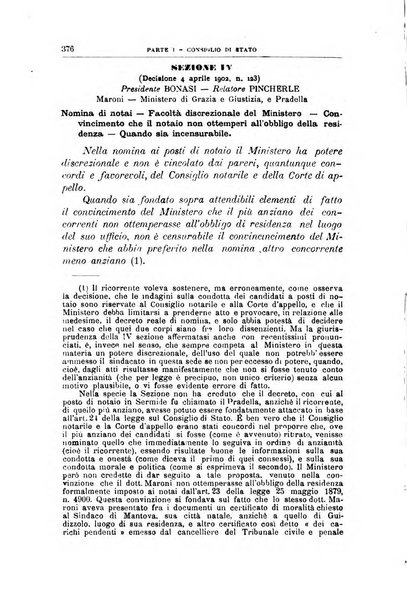 La giustizia amministrativa raccolta di decisioni e pareri del Consiglio di Stato, decisioni della Corte dei conti, sentenze della Cassazione di Roma, e decisioni delle Giunte provinciali amministrative