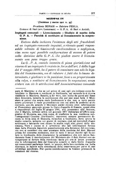 La giustizia amministrativa raccolta di decisioni e pareri del Consiglio di Stato, decisioni della Corte dei conti, sentenze della Cassazione di Roma, e decisioni delle Giunte provinciali amministrative