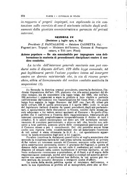 La giustizia amministrativa raccolta di decisioni e pareri del Consiglio di Stato, decisioni della Corte dei conti, sentenze della Cassazione di Roma, e decisioni delle Giunte provinciali amministrative