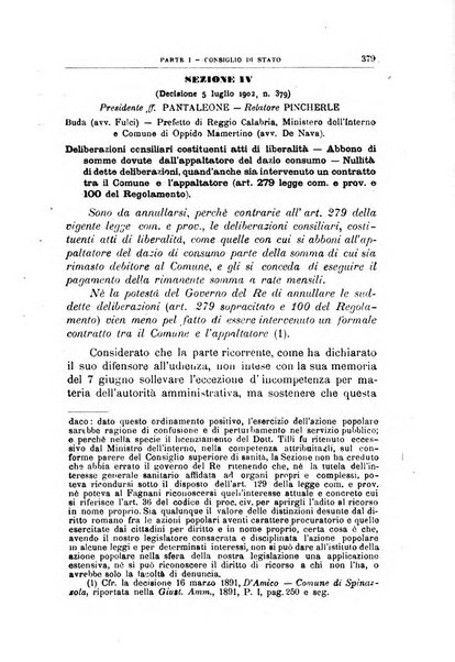 La giustizia amministrativa raccolta di decisioni e pareri del Consiglio di Stato, decisioni della Corte dei conti, sentenze della Cassazione di Roma, e decisioni delle Giunte provinciali amministrative