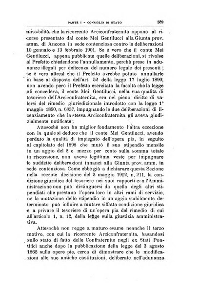 La giustizia amministrativa raccolta di decisioni e pareri del Consiglio di Stato, decisioni della Corte dei conti, sentenze della Cassazione di Roma, e decisioni delle Giunte provinciali amministrative