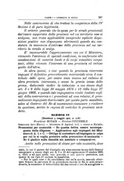 La giustizia amministrativa raccolta di decisioni e pareri del Consiglio di Stato, decisioni della Corte dei conti, sentenze della Cassazione di Roma, e decisioni delle Giunte provinciali amministrative