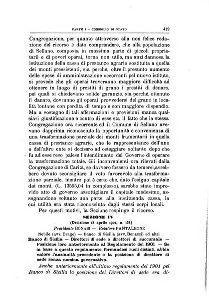 La giustizia amministrativa raccolta di decisioni e pareri del Consiglio di Stato, decisioni della Corte dei conti, sentenze della Cassazione di Roma, e decisioni delle Giunte provinciali amministrative