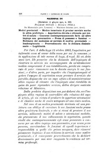 La giustizia amministrativa raccolta di decisioni e pareri del Consiglio di Stato, decisioni della Corte dei conti, sentenze della Cassazione di Roma, e decisioni delle Giunte provinciali amministrative