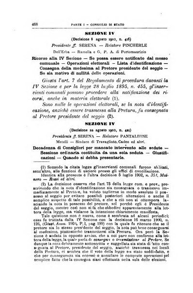 La giustizia amministrativa raccolta di decisioni e pareri del Consiglio di Stato, decisioni della Corte dei conti, sentenze della Cassazione di Roma, e decisioni delle Giunte provinciali amministrative