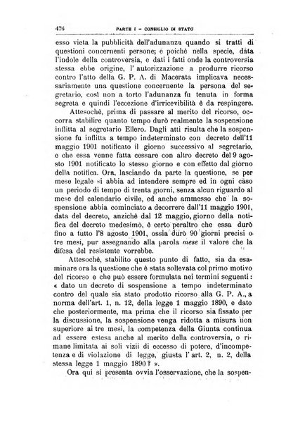 La giustizia amministrativa raccolta di decisioni e pareri del Consiglio di Stato, decisioni della Corte dei conti, sentenze della Cassazione di Roma, e decisioni delle Giunte provinciali amministrative