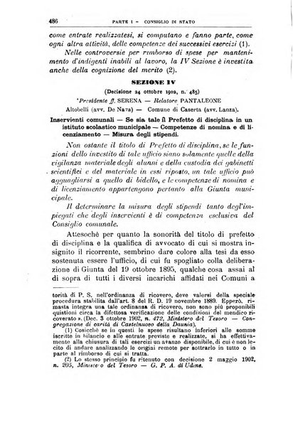 La giustizia amministrativa raccolta di decisioni e pareri del Consiglio di Stato, decisioni della Corte dei conti, sentenze della Cassazione di Roma, e decisioni delle Giunte provinciali amministrative