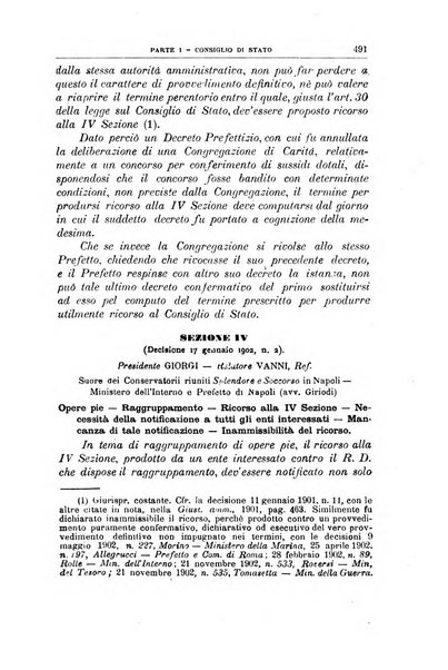 La giustizia amministrativa raccolta di decisioni e pareri del Consiglio di Stato, decisioni della Corte dei conti, sentenze della Cassazione di Roma, e decisioni delle Giunte provinciali amministrative