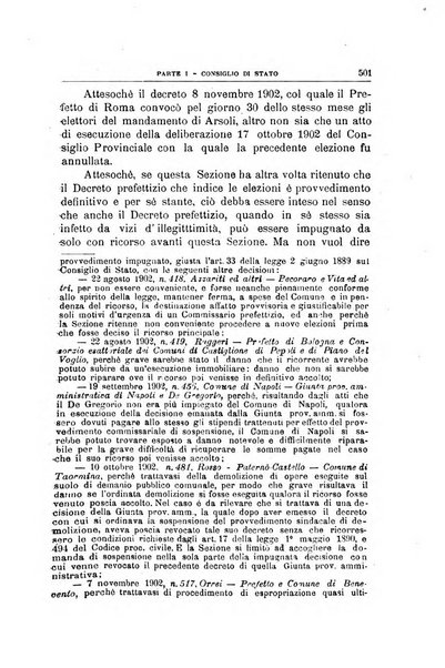 La giustizia amministrativa raccolta di decisioni e pareri del Consiglio di Stato, decisioni della Corte dei conti, sentenze della Cassazione di Roma, e decisioni delle Giunte provinciali amministrative