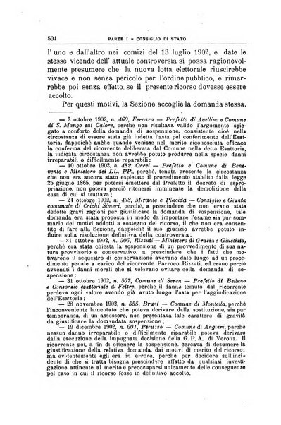 La giustizia amministrativa raccolta di decisioni e pareri del Consiglio di Stato, decisioni della Corte dei conti, sentenze della Cassazione di Roma, e decisioni delle Giunte provinciali amministrative