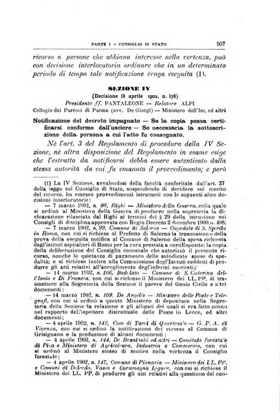 La giustizia amministrativa raccolta di decisioni e pareri del Consiglio di Stato, decisioni della Corte dei conti, sentenze della Cassazione di Roma, e decisioni delle Giunte provinciali amministrative