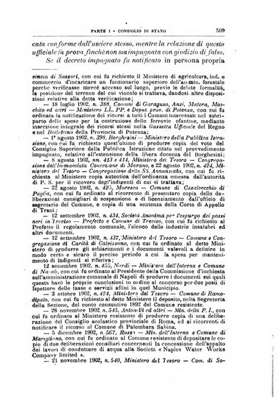 La giustizia amministrativa raccolta di decisioni e pareri del Consiglio di Stato, decisioni della Corte dei conti, sentenze della Cassazione di Roma, e decisioni delle Giunte provinciali amministrative