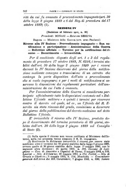 La giustizia amministrativa raccolta di decisioni e pareri del Consiglio di Stato, decisioni della Corte dei conti, sentenze della Cassazione di Roma, e decisioni delle Giunte provinciali amministrative