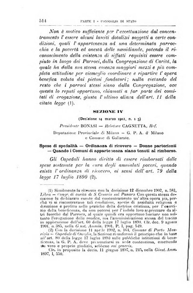 La giustizia amministrativa raccolta di decisioni e pareri del Consiglio di Stato, decisioni della Corte dei conti, sentenze della Cassazione di Roma, e decisioni delle Giunte provinciali amministrative