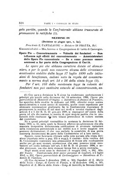 La giustizia amministrativa raccolta di decisioni e pareri del Consiglio di Stato, decisioni della Corte dei conti, sentenze della Cassazione di Roma, e decisioni delle Giunte provinciali amministrative