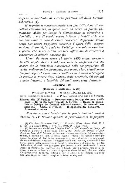 La giustizia amministrativa raccolta di decisioni e pareri del Consiglio di Stato, decisioni della Corte dei conti, sentenze della Cassazione di Roma, e decisioni delle Giunte provinciali amministrative