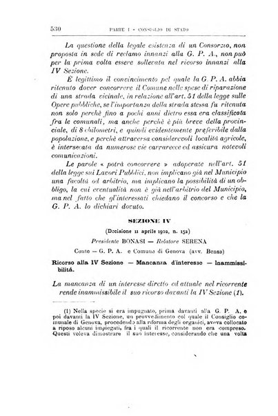 La giustizia amministrativa raccolta di decisioni e pareri del Consiglio di Stato, decisioni della Corte dei conti, sentenze della Cassazione di Roma, e decisioni delle Giunte provinciali amministrative