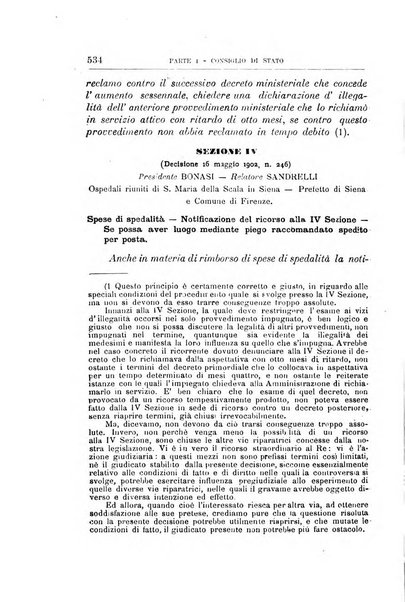 La giustizia amministrativa raccolta di decisioni e pareri del Consiglio di Stato, decisioni della Corte dei conti, sentenze della Cassazione di Roma, e decisioni delle Giunte provinciali amministrative