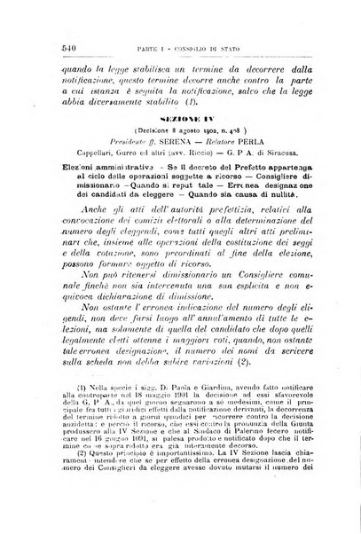 La giustizia amministrativa raccolta di decisioni e pareri del Consiglio di Stato, decisioni della Corte dei conti, sentenze della Cassazione di Roma, e decisioni delle Giunte provinciali amministrative