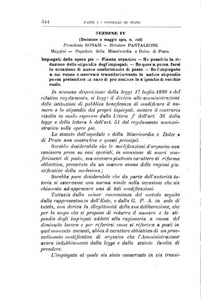 La giustizia amministrativa raccolta di decisioni e pareri del Consiglio di Stato, decisioni della Corte dei conti, sentenze della Cassazione di Roma, e decisioni delle Giunte provinciali amministrative