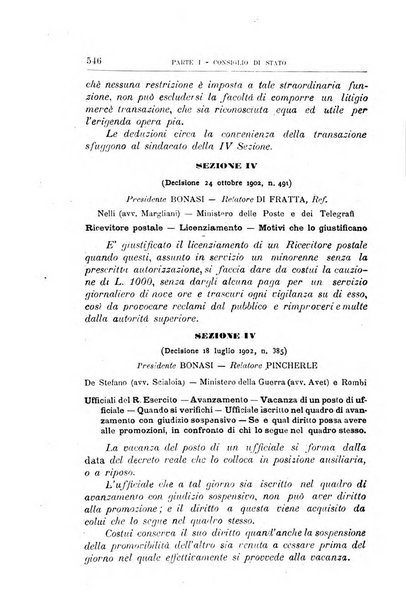 La giustizia amministrativa raccolta di decisioni e pareri del Consiglio di Stato, decisioni della Corte dei conti, sentenze della Cassazione di Roma, e decisioni delle Giunte provinciali amministrative