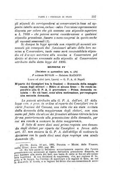 La giustizia amministrativa raccolta di decisioni e pareri del Consiglio di Stato, decisioni della Corte dei conti, sentenze della Cassazione di Roma, e decisioni delle Giunte provinciali amministrative