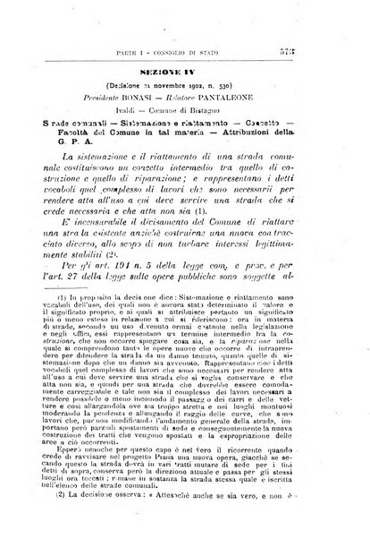 La giustizia amministrativa raccolta di decisioni e pareri del Consiglio di Stato, decisioni della Corte dei conti, sentenze della Cassazione di Roma, e decisioni delle Giunte provinciali amministrative