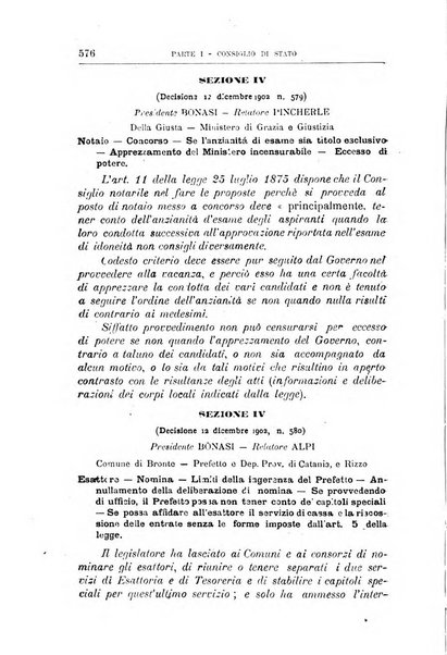 La giustizia amministrativa raccolta di decisioni e pareri del Consiglio di Stato, decisioni della Corte dei conti, sentenze della Cassazione di Roma, e decisioni delle Giunte provinciali amministrative